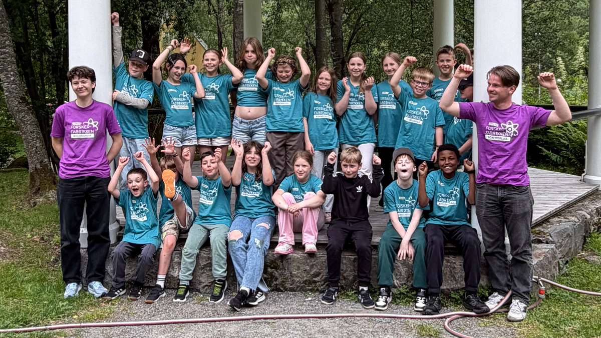 Barn som deltok på Forskerfabrikkens sommerskole